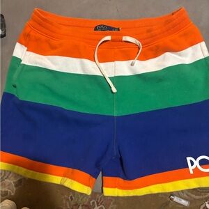 Polo by Ralph Lauren Men's Striped comfy shorts - Orange, Green, Blue